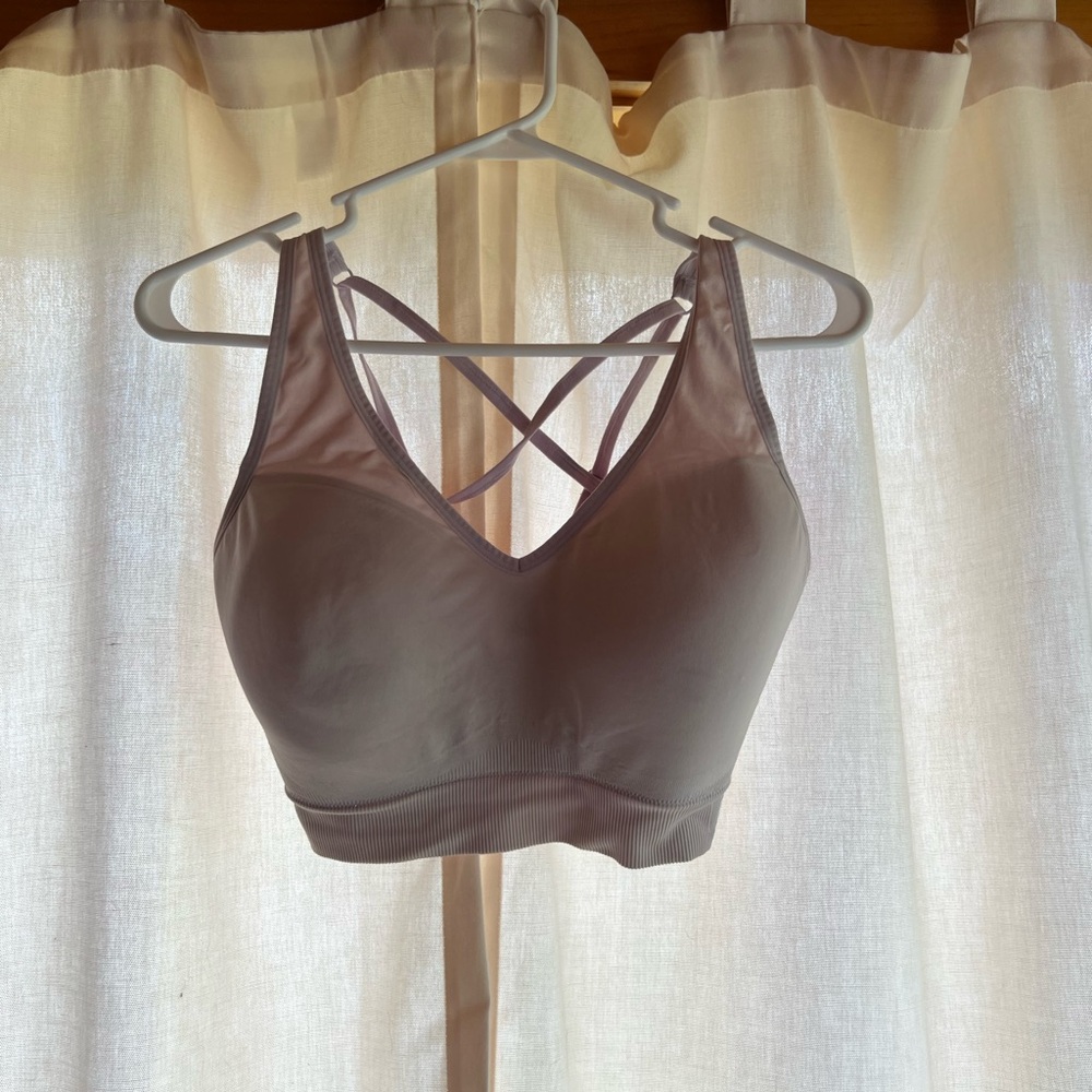 PINK Victoria's Secret Purple Strappy Sports Bra